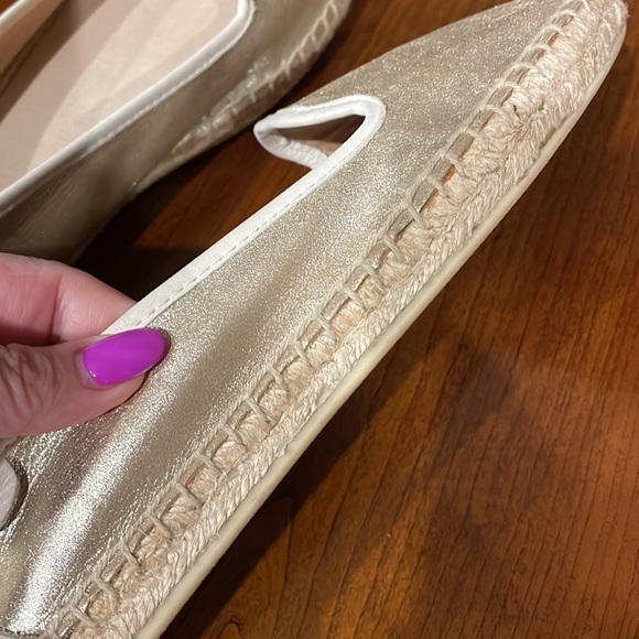 NWOT SPERRY women’s Top slide CoCo metallic gold flat espadrille / leather 10 - Picture 9 of 14